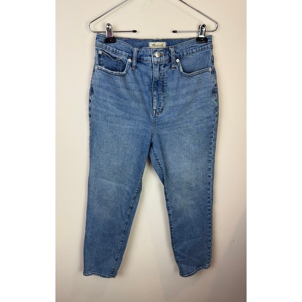 Madewell The Mom High Rise Straight Leg Jeans Medium Wash Denim Women Size 29